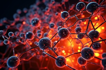 Abstract molecular research. Generative AI