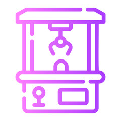 claw machine Line Gradient Icon