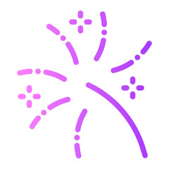 fireworks Line Gradient Icon