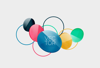 Geometric circles background. Creative minimal composition