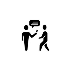Interview concept line icon. Simple element illustration. Interview concept outline symbol design.