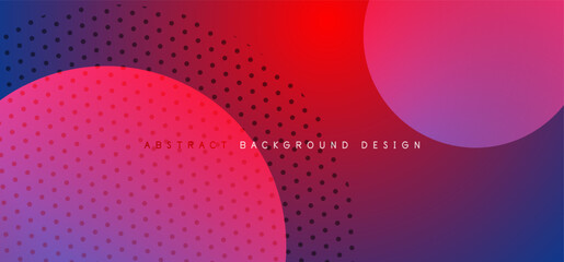 Abstract tech circles vector background, technology digital bubbles