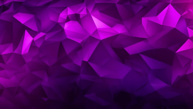 A jagged, geometric shape in shades of purple looms over a dark landscape. It gives off a sense of power and strength, with its sharp edges and rich color.