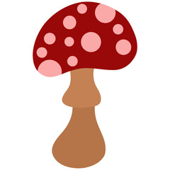 Mushroom autumn element. Vector illustration with autumn theme.