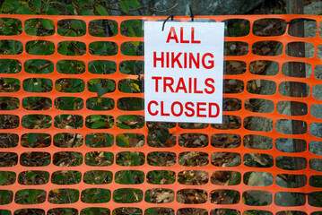 All hiking trails closed 