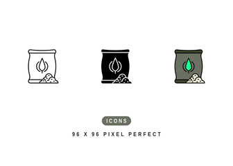 Compost Icon. Biodegradable Recycle Garbage Symbol Stock Illustration. Vector Line Icons For UI Web Design And Presentation