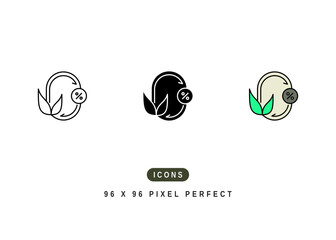 Zero Waste Icon. Recycle Garbage Management Symbol Stock Illustration. Vector Line Icons For UI Web Design And Presentation