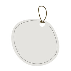 Obraz premium cute handdrawn minimalist paper tag