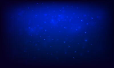 Obraz premium Vector abstract blue bokeh light sparkles banner