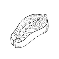 handdrawn salmon