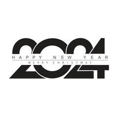 Obraz premium 2024 classic Happy New Year design with unique and modern numbers. Vector