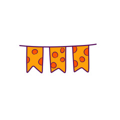 handdrawn cute bunting flags