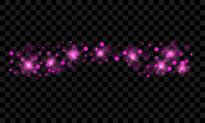 Vector shiny dust twinkle on transparent background
