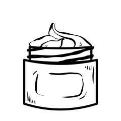 face moisturizer hand drawn