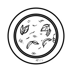 bathtub with leaf