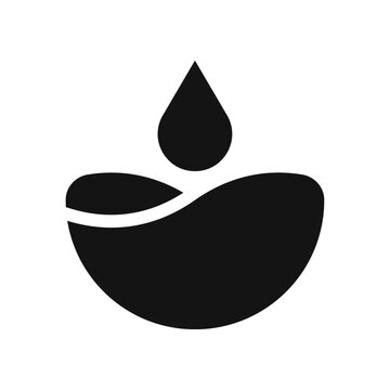 Vector water drop logo template on white
