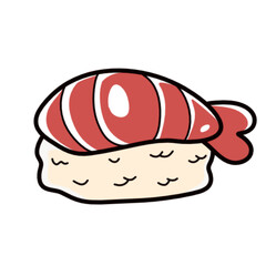 playful doodled cafe sushi