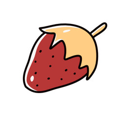 strawberry doodle style