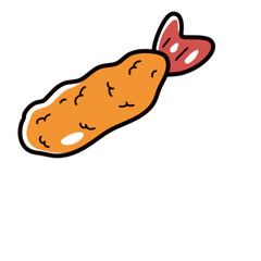 playful doodled cafe tempura