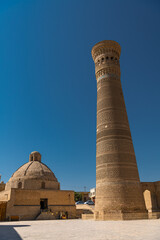 Fototapeta premium Awesome view of the Kalan Minaret of Po-i-Kalan complex, Bukhara, Uzbekistan
