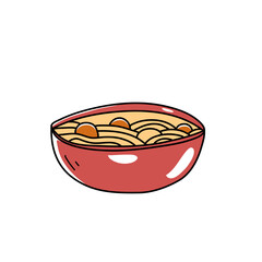 cute hand drawn noodle