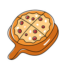 cute hand drawn pizza