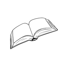opened book hand drawn