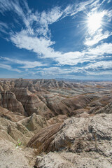 Badlands National Park, South Dakota, USA. Heartland prairies. 