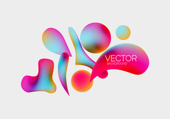 Vector abstract glowing shapes background