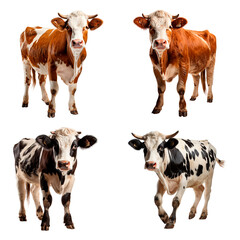 Set of isolated cows