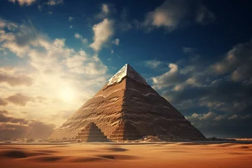 Foto op Canvas Imaginative portrayal of a pyramid in Egypt. Generative AI © Danilo