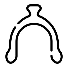 wishbone line icon