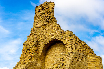 Medieval 12th century Tower ruins of Shagan, in Baku, Absheron, photo taken in Oct 2023. © Mehdi