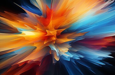 Abstract background with bright orange