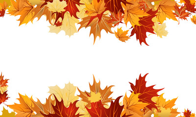 autumn leaves fall border background