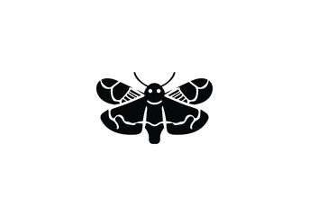 Bagworm Moth minimal style icon illustration design