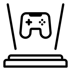Games black outline icon