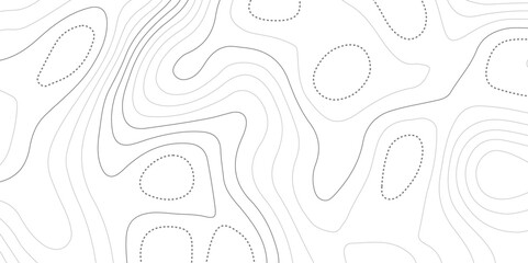 Abstract black and white wavy topography map background. Topography relief and topographic map wave line background.