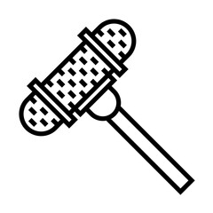 boom microphone icon, mic film sign symbol in line © mailvelous
