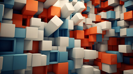 Abstract 3D Business Background. Generative AI.