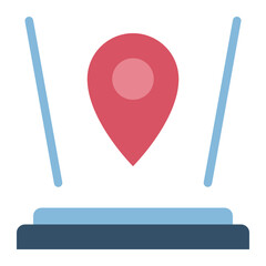Location colorful flat icon