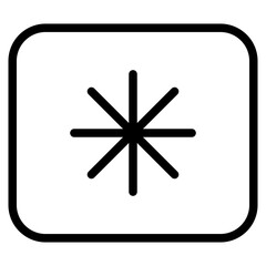 Asterisk numerical icon 