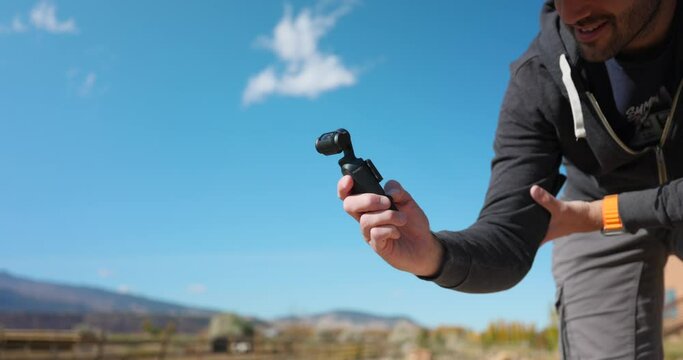 Testing ultra weight DJI Osmo Pocket 3 stabilized creative mobile camera