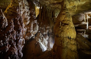 The colorful Prometheus Cave outside of Kutaisi, Georgia