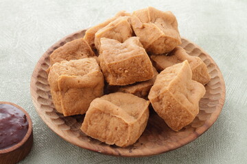 Tahu sumedang is a Sundanese deep-fried tofu from Sumedang, West Java, Indonesia. It was first made by a Chinese Indonesian named Ong Kino. It has some different characteristics from other tofu.