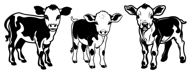 calf silhouettes 