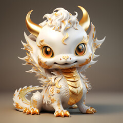 cute white dragon