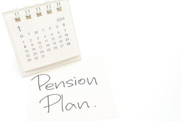 Start Jan 2024 desk calendar. Goals, Pension Plan, Money Saving, Retirement fund, Pension,...