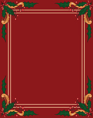 hand drawn retro vintage christmas frame and border 