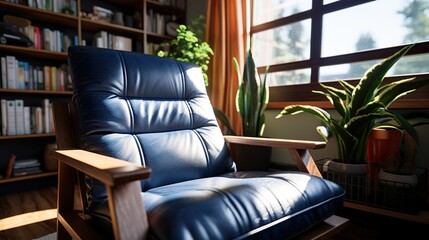 Fototapeta premium Elegance in Restraint: Minimal Accent Seating AI Generative